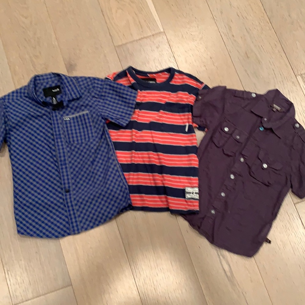 Lot of 3 Boys Beach Shirts Size 6-7